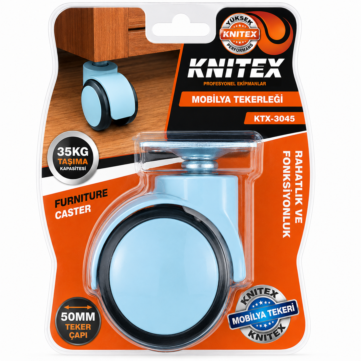 KINETEX MOBİLYA TEKERLEĞİ KTX-3045
