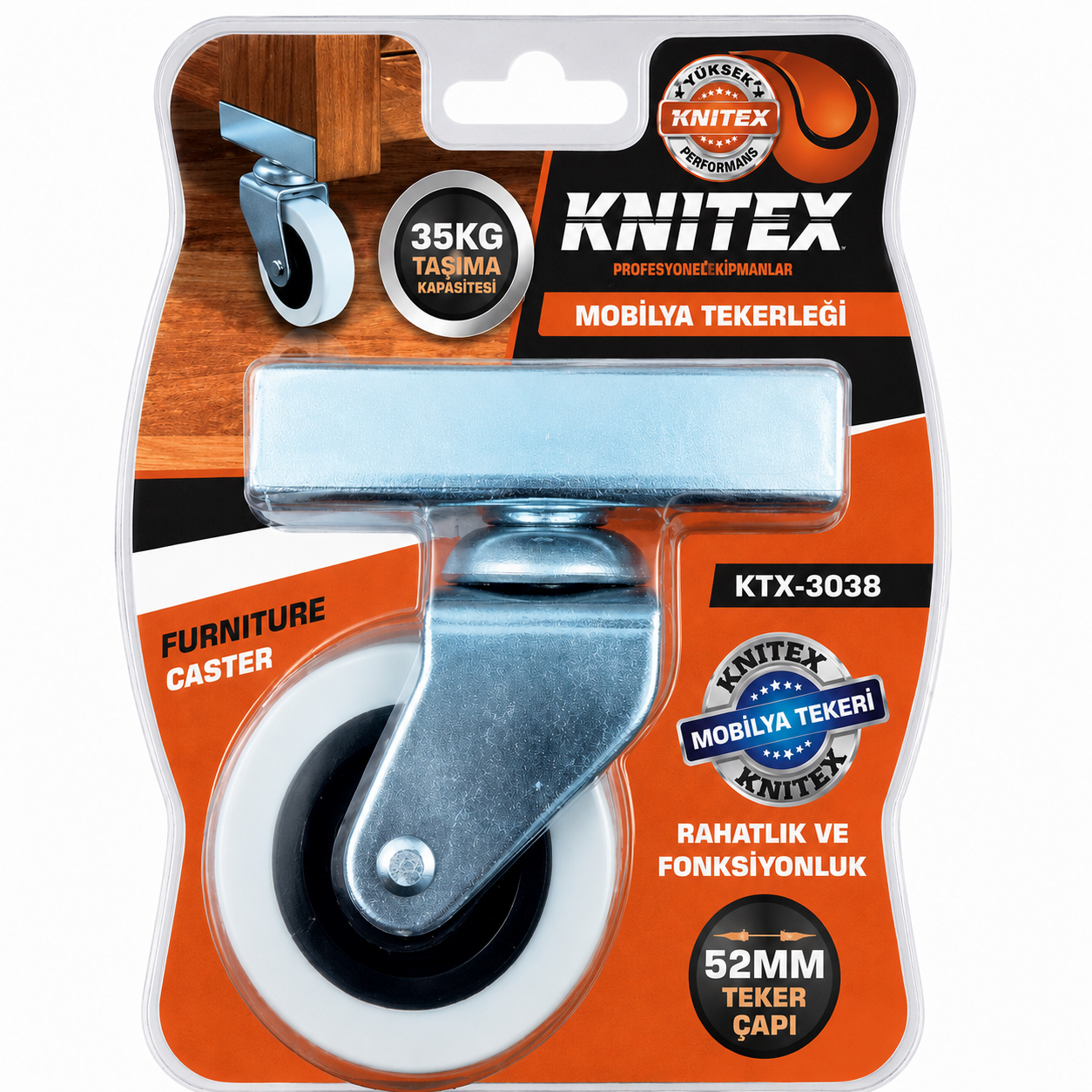 KINETEX MOBİLYA TEKERLEĞİ KTX-3038