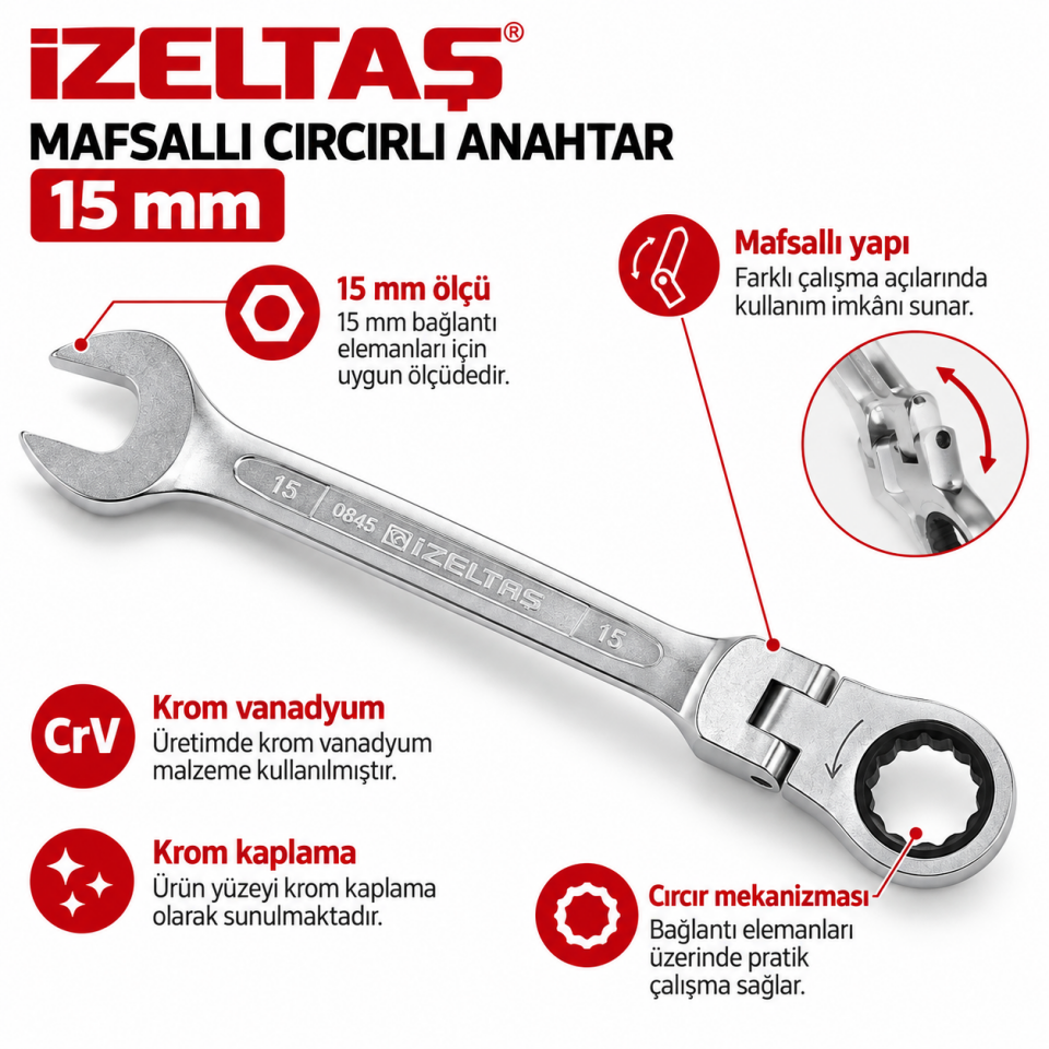İZELTAŞ MASFALLI CIRCIR KOMBİNE ANAH.15MM