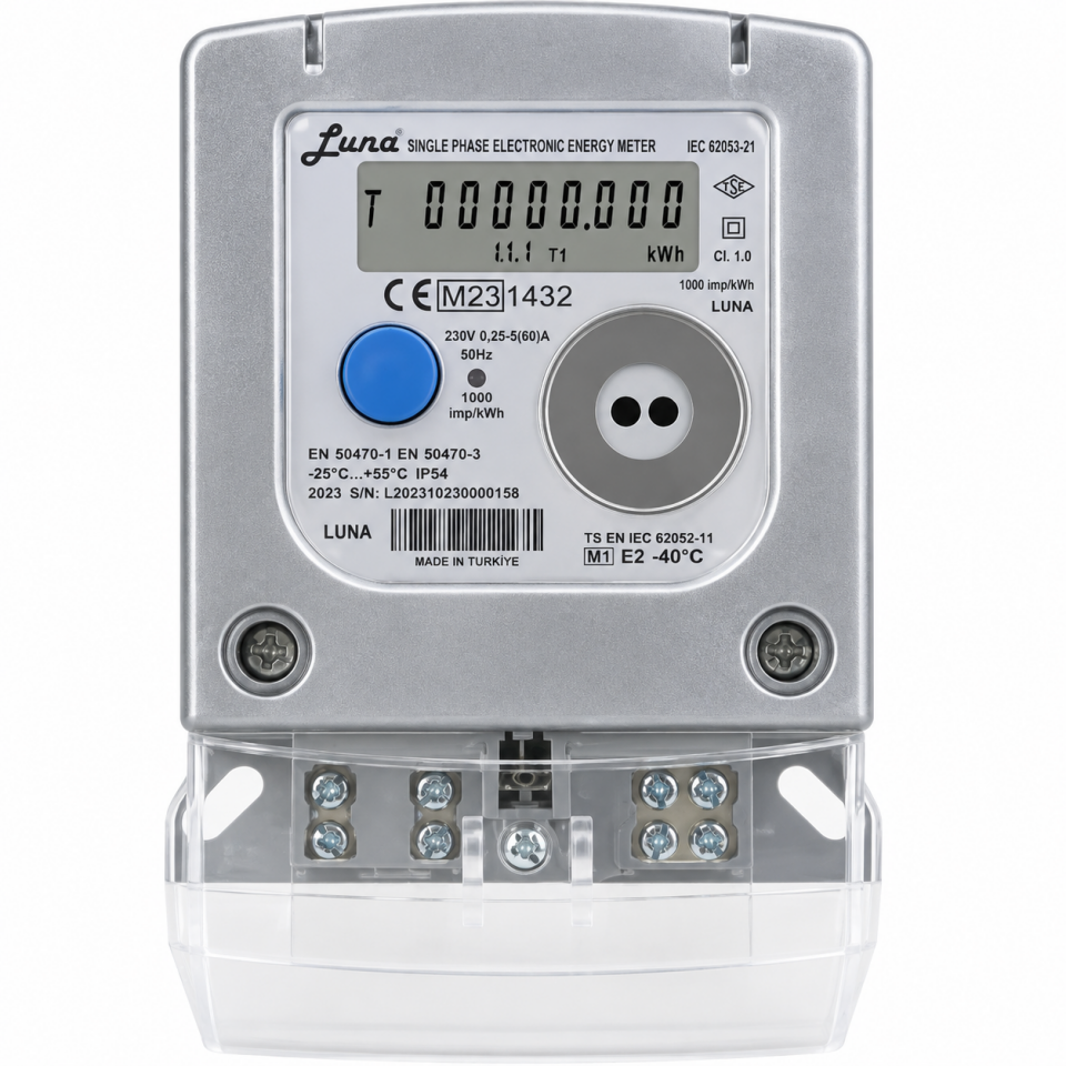 LUNA 2X10 MONOFAZE ELEKTRONİK SAYAÇ
