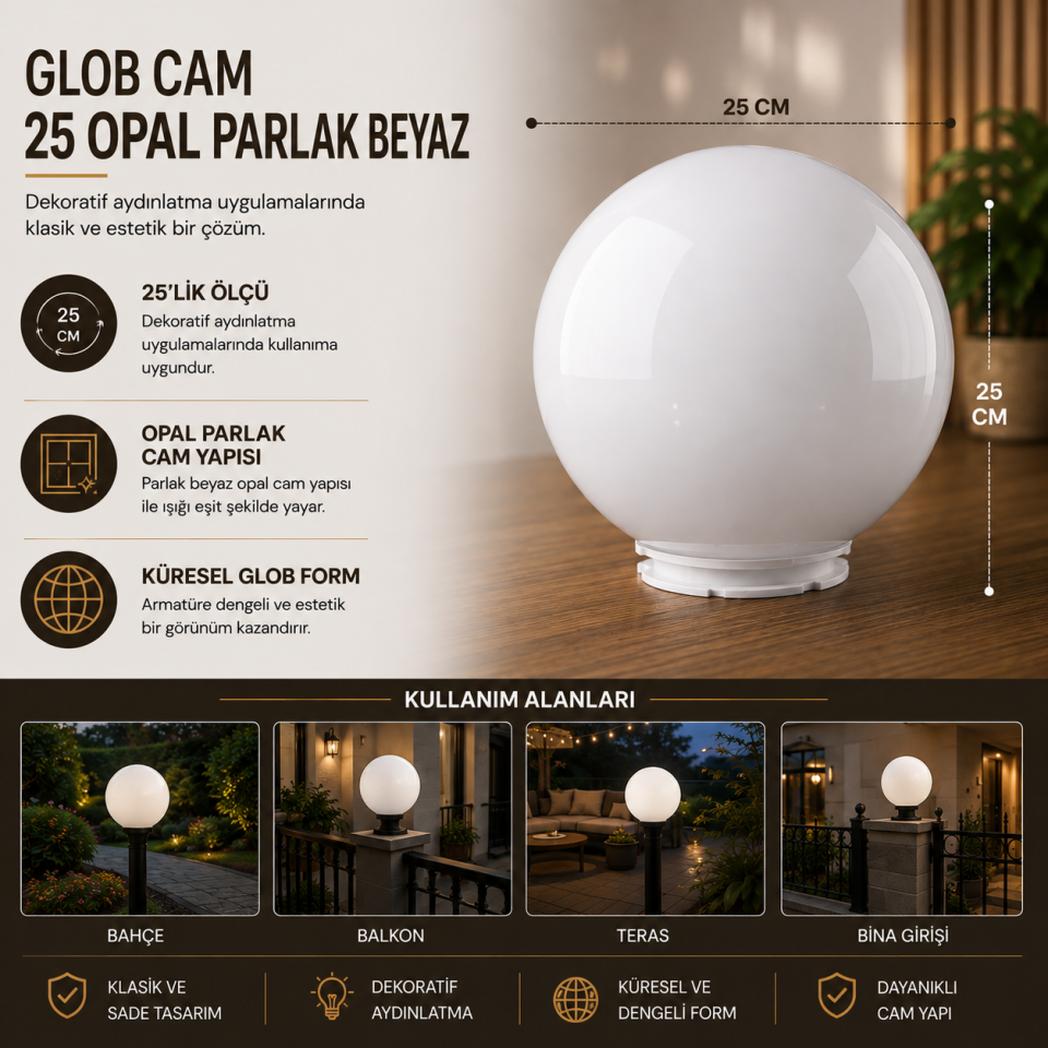GLOB CAMI 25 OPAL PARLAK BEYAZ