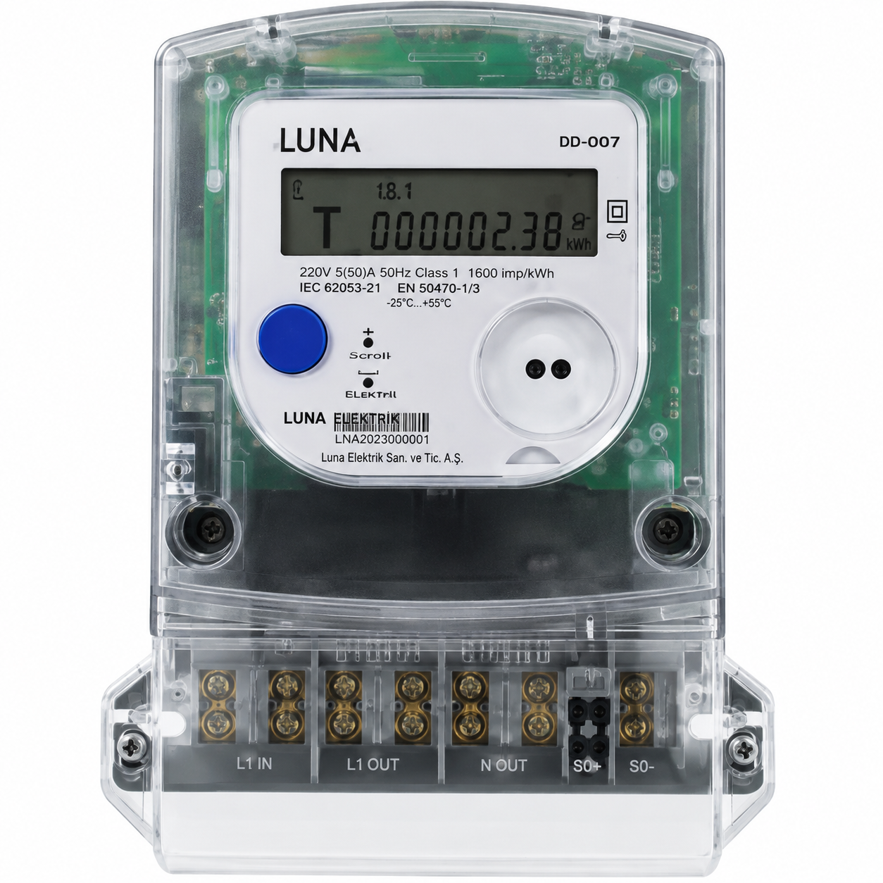 LUNA 3X10 TRİFAZE ELEKTRONİK SAYAÇ