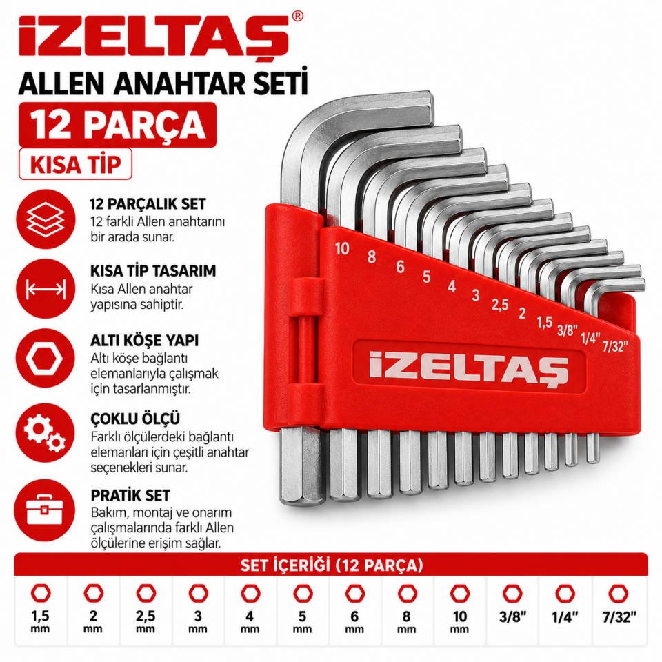 İZELTAŞ ALLEN ANAH. TAKIMI KISA 12Lİ