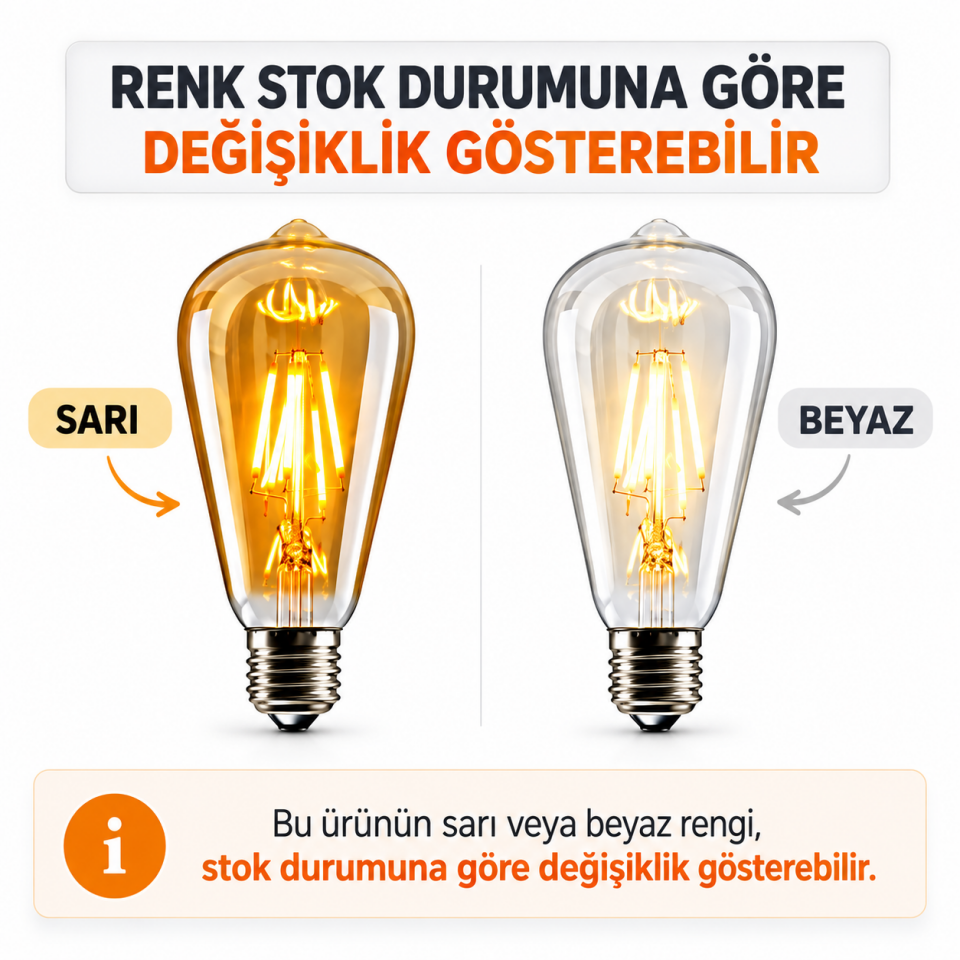 RUTTER 7W TOP AMPUL E 27 BEYAZ-SARI