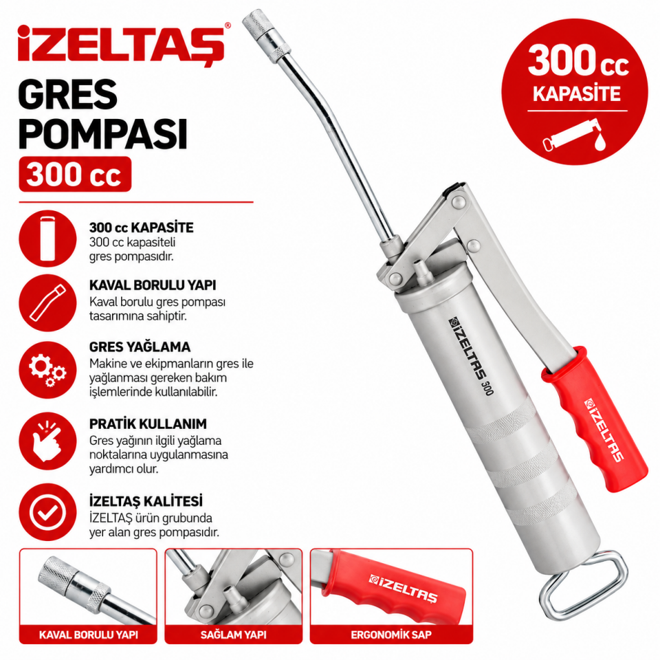 İZELTAŞ GRESS POMPASI 300CC