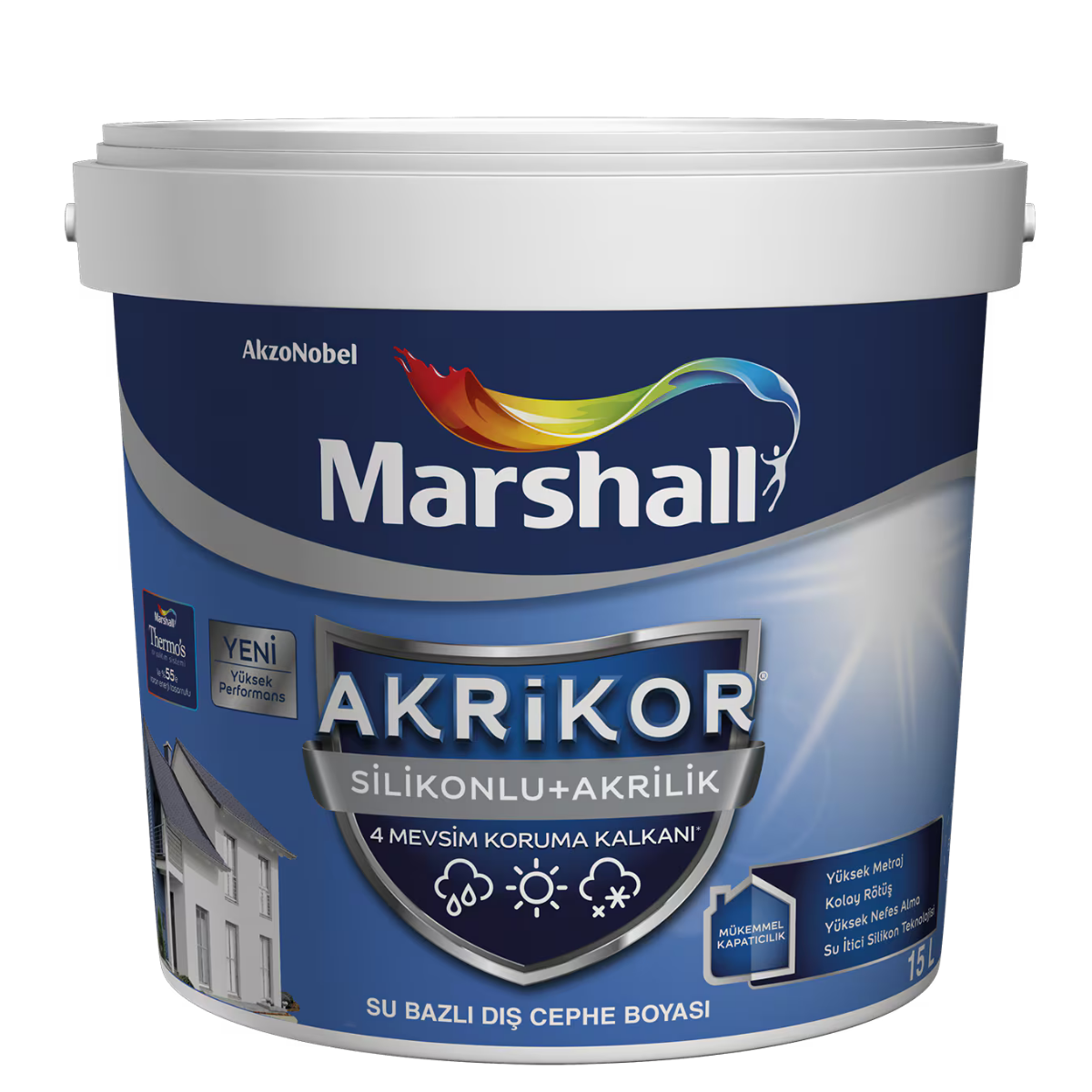 MARSHALL AKRIKOR SİLİKONLU+AKRİLİK BEYAZ 7,5