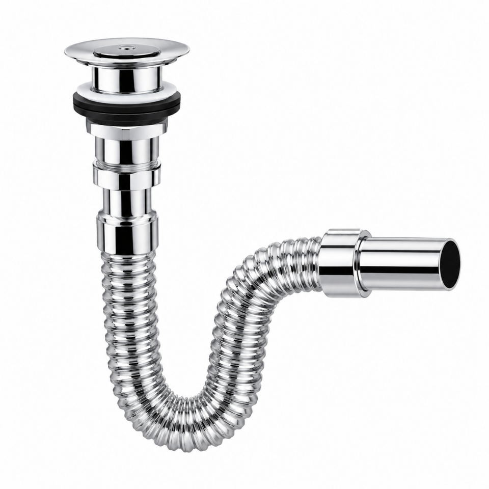 DMAX LÜKS KROM LAVABO SİFONU DMX4667