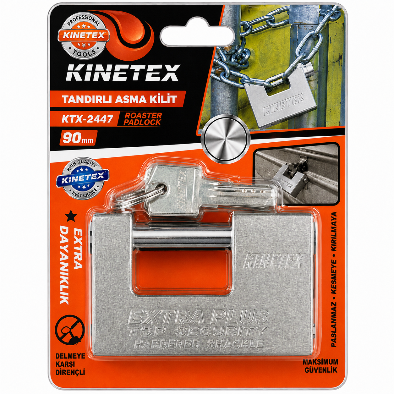 KINETEX YANDAN ASMA KİLİT 90 MM KTX-2447