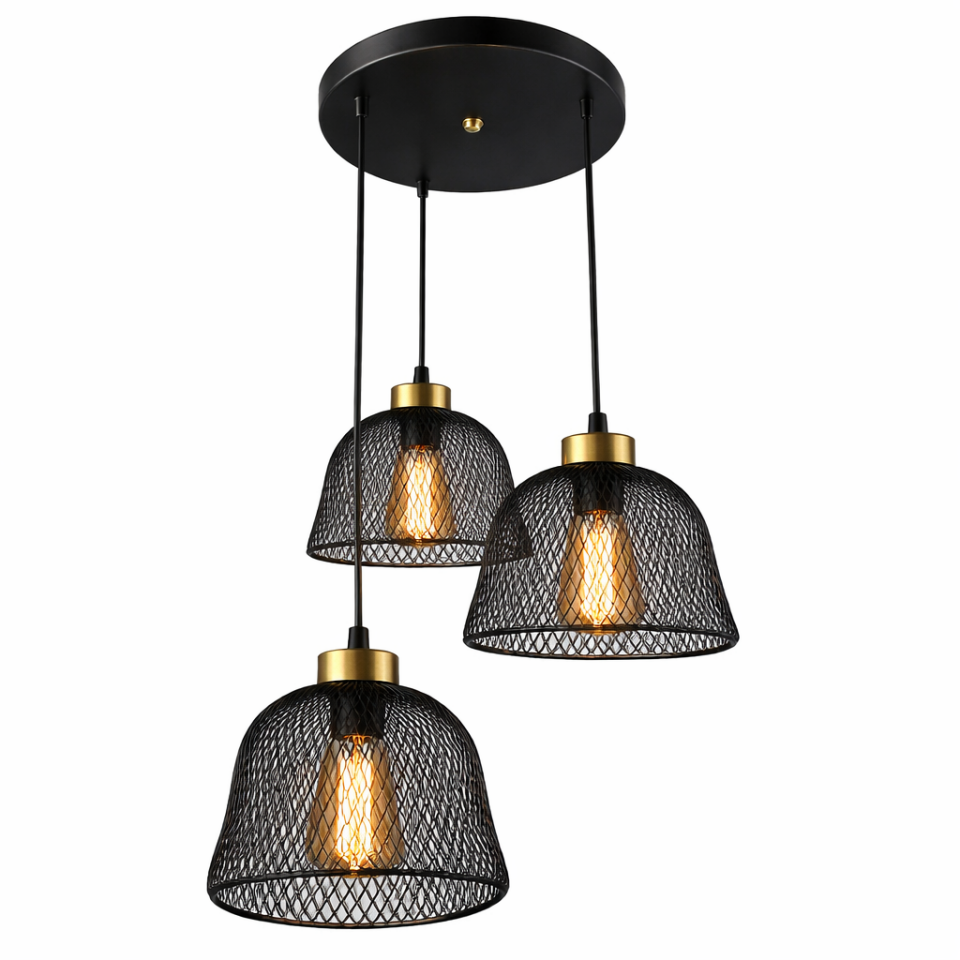 AVİZE ROMA SİYAH 3 LÜ SARKIT