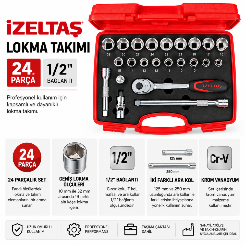 İZELTAŞ LOKMA TAKIMI 24 PARÇA 1-2 1113 00 2024