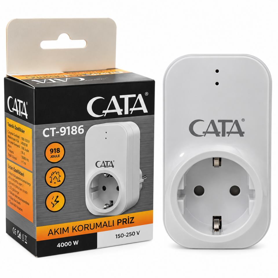 CATA AKIM KORUMALI PRİZ 9186