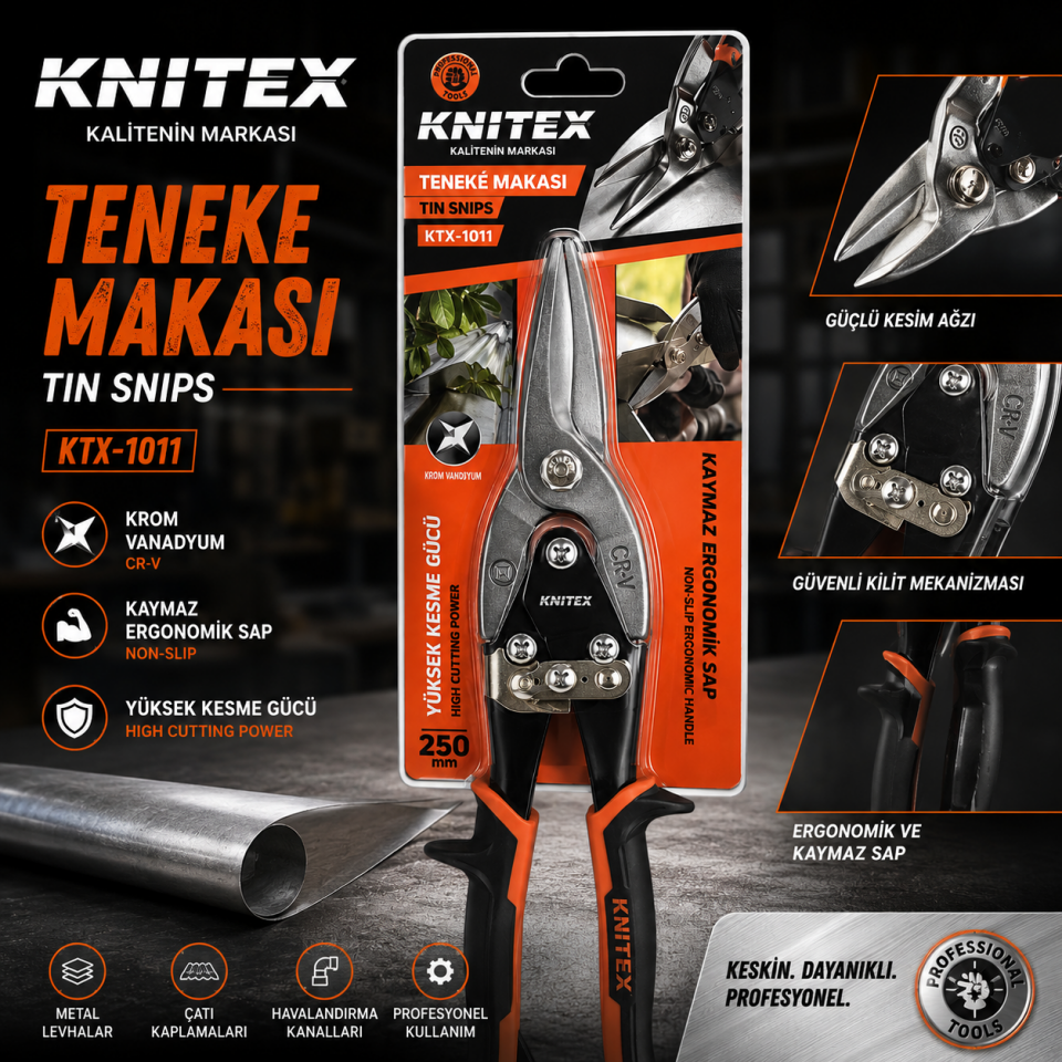 KINETEX TENEKE MAKASI SİVRİ UÇLU KTX-3164