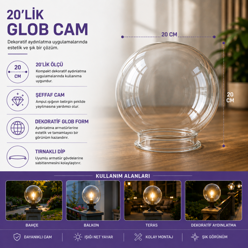 GLOB CAMI ŞEFFAF 20