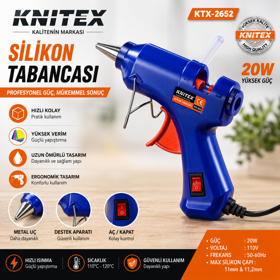 KINETEX SİLİKON TABANCASI 20W KTX-2662