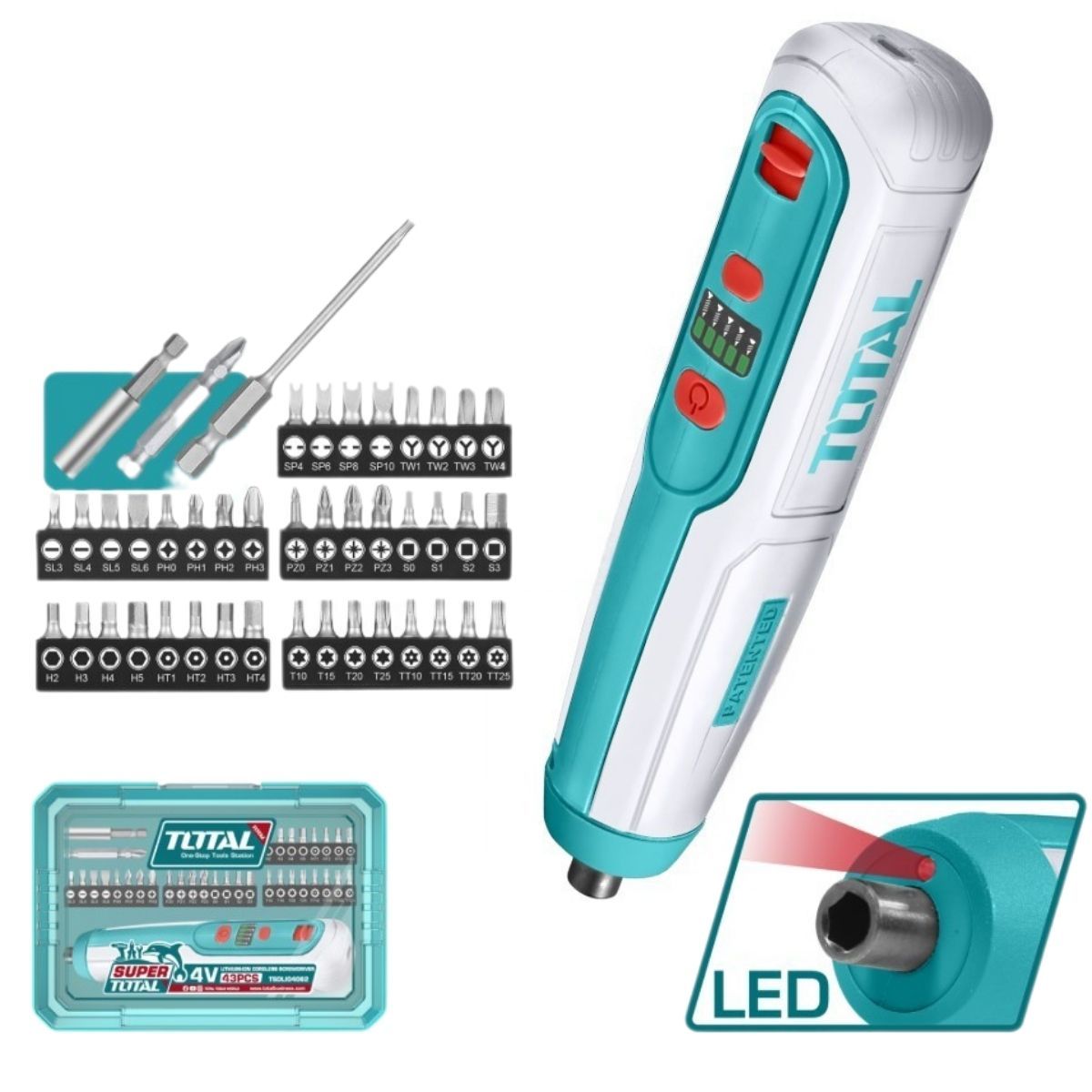 TOTAL 4V AKÜLÜ TORNAVİDA TSDLI04062