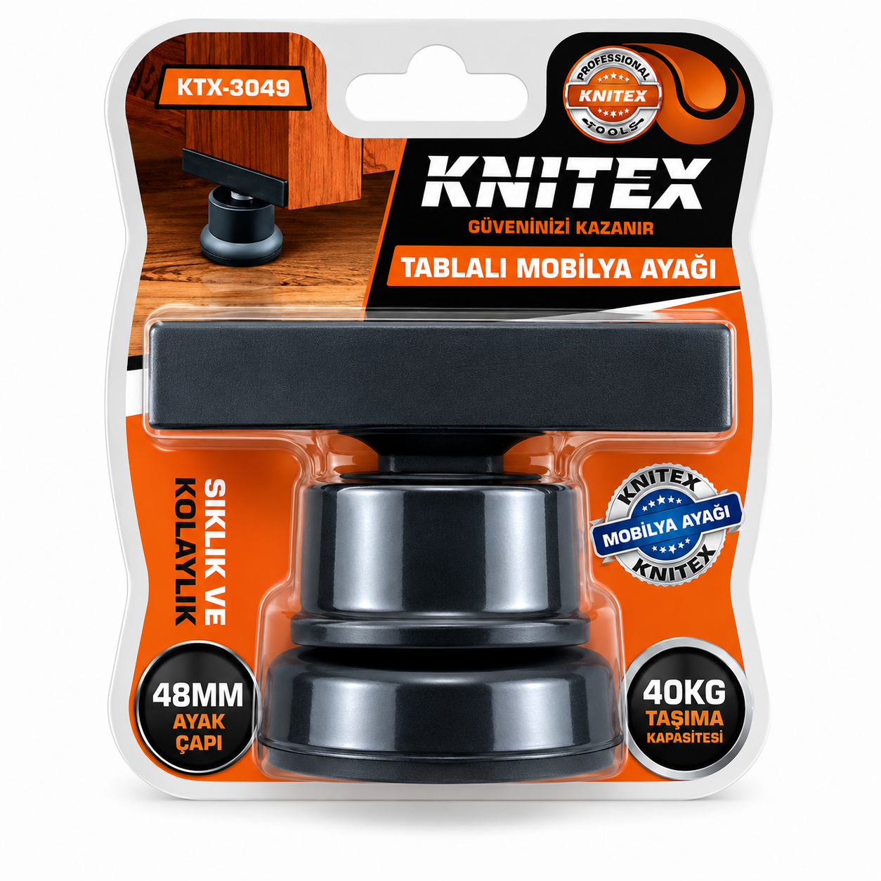 KINETEX TABLALI MOBİLYA AYAĞI KTX-3049