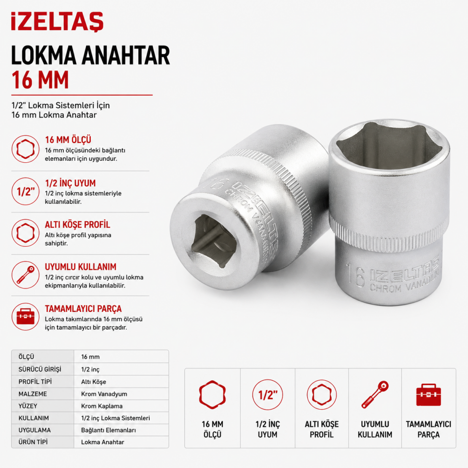 İZELTAŞ 16 MM LOKMA 1-2