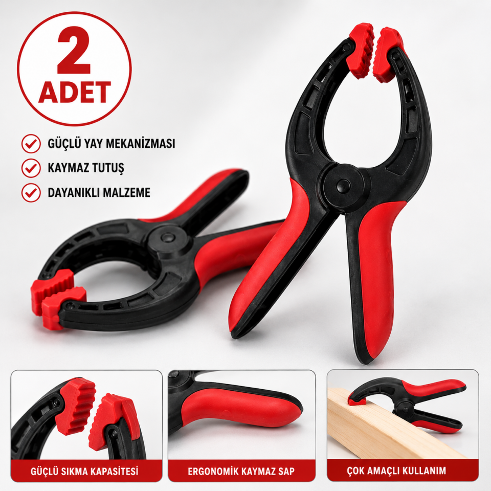 KINETEX Yaylı Klips 2'li KTX-3389