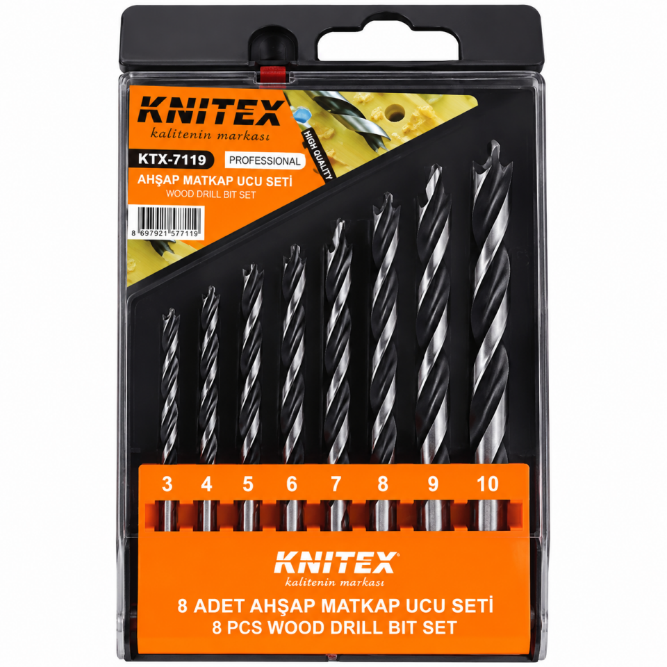 KINETEX AHŞAP MATKAP UCU 8 PARÇA KTX-2760