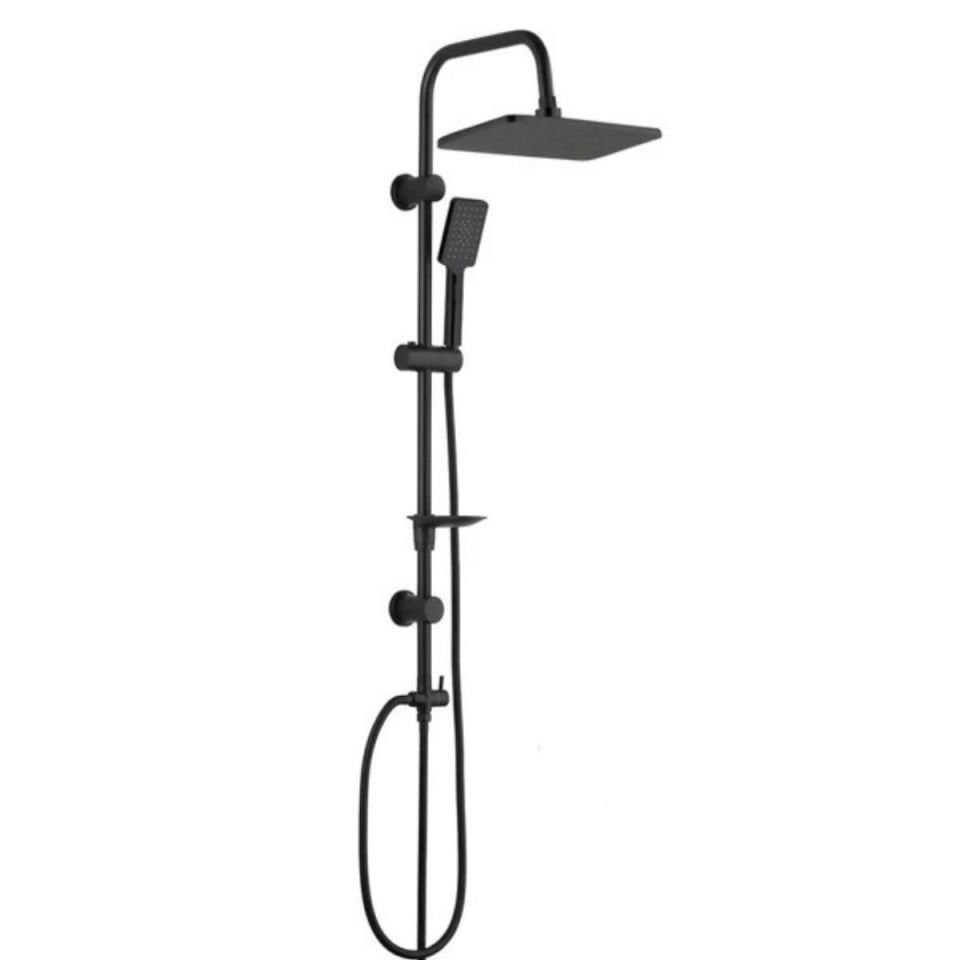 İTİMAT DELTA ÇİFT BAŞLI DUŞ SETİ BLACK 400D.CB