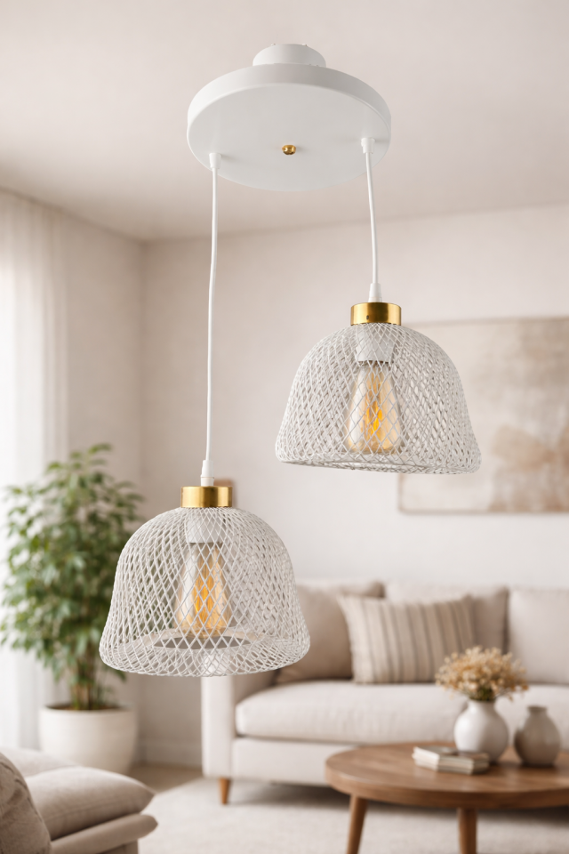 AVİZE ROMA BEYAZ 2 Lİ SARKIT