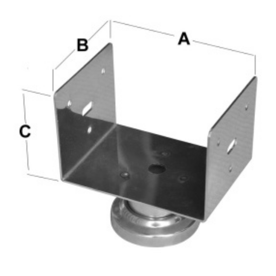 PERGULE AYAĞI ROZETLİ TAB.İNOX U 120 MM 32022