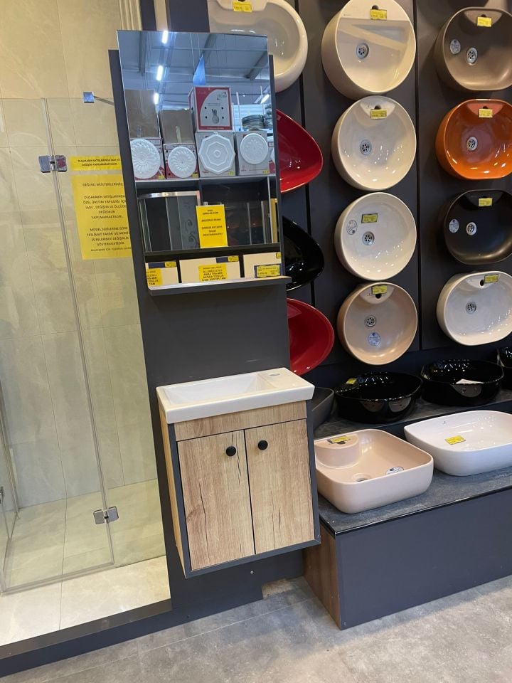 BANYO DOLABI 45 CM TEAK ASMA