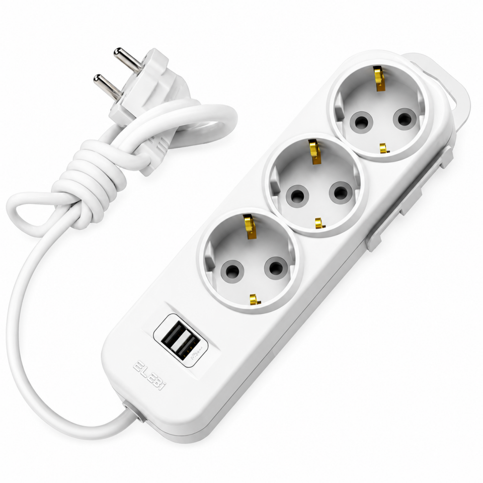 ELBİ MYRA 3 LÜ USB Lİ Ç.K TOP.GRUP PRİZ 5MT