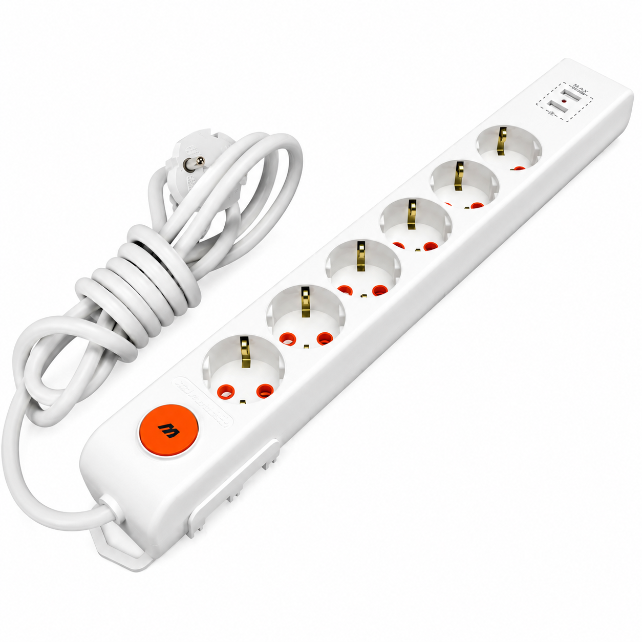 MUTLUSAN Rİ-TECH 6 LI USB ÇIKIŞLI AKIM KORUMALI PRİZ