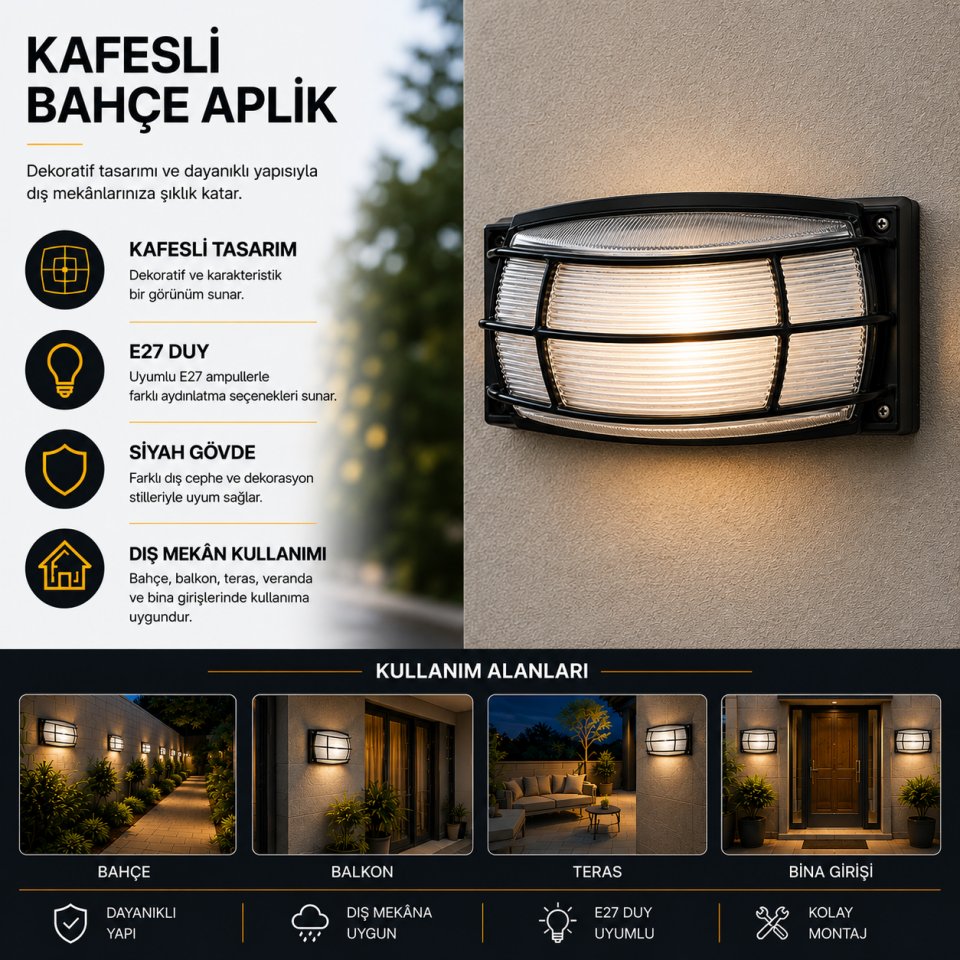 AKVİVA FIRTINA KAFESLİ SİYAH 11121