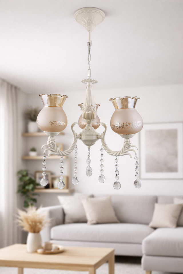 AVİZE ALBATROS SARKIT 3 LÜ KREM