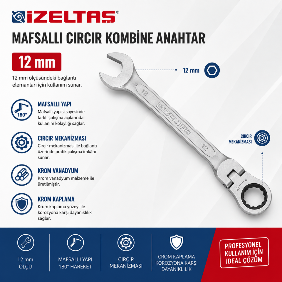 İZELTAŞ MASFALLI CIRCIR KOMBİNE ANAH.12MM