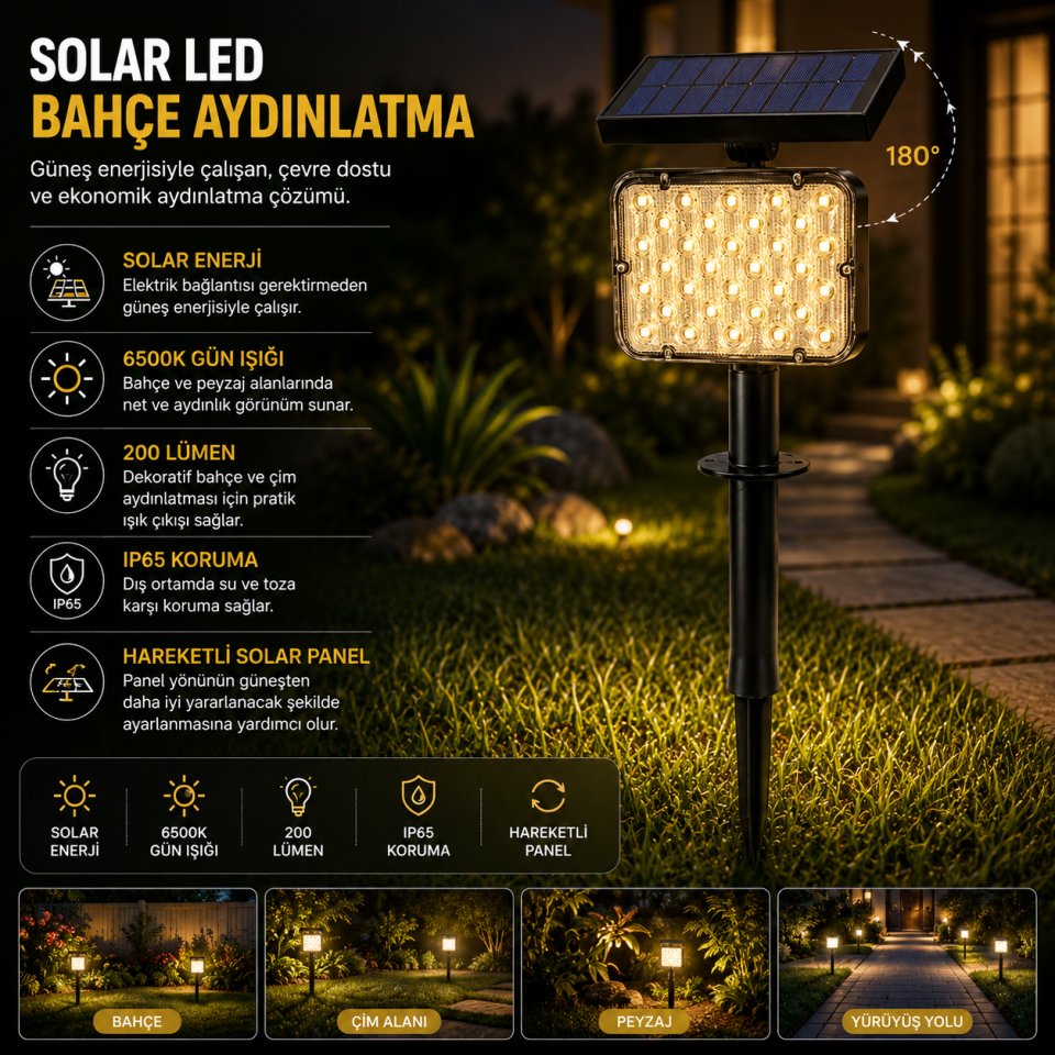 ACK SOLAR LED ÇİM ARM.KAZIKLI GÜNIŞIĞI AG60-01801