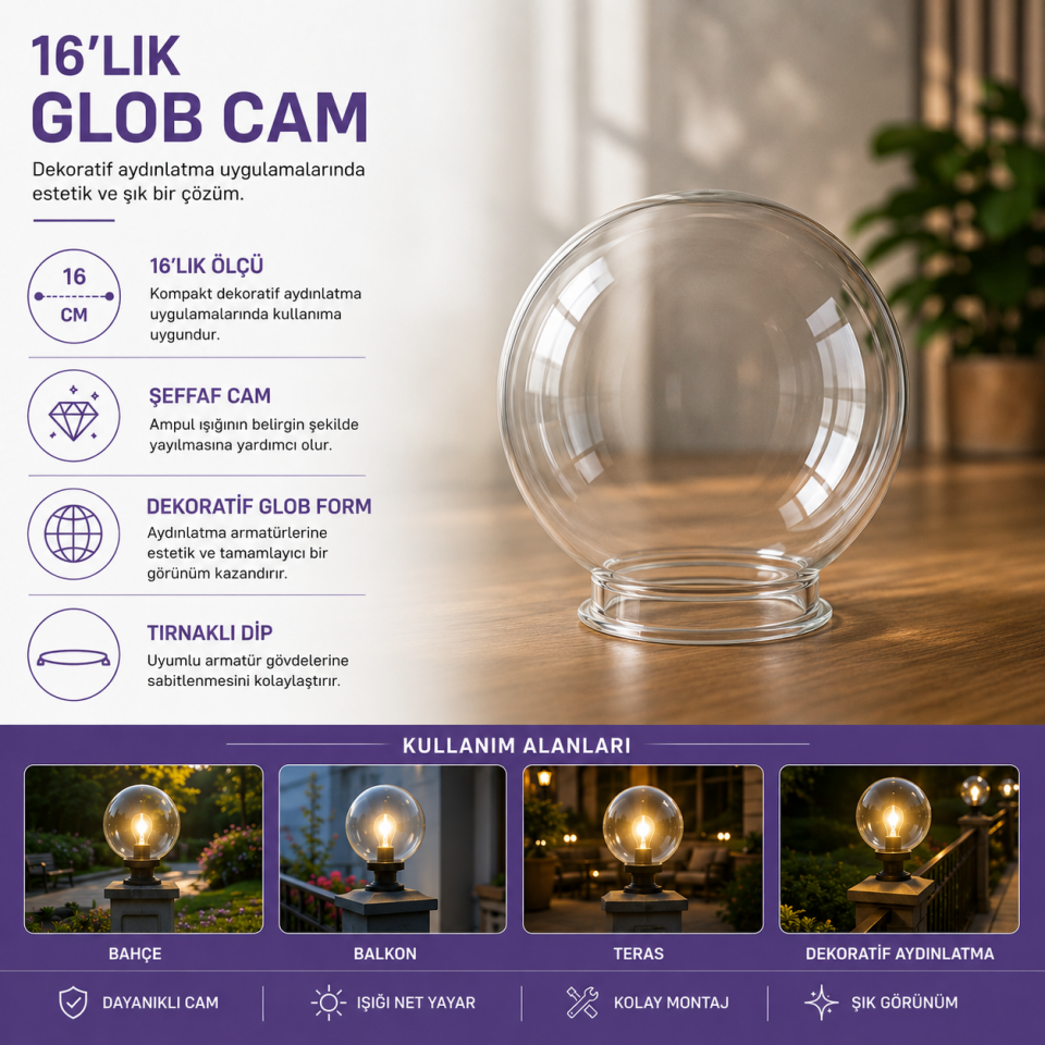 GLOB CAMI ŞEFFAF 16