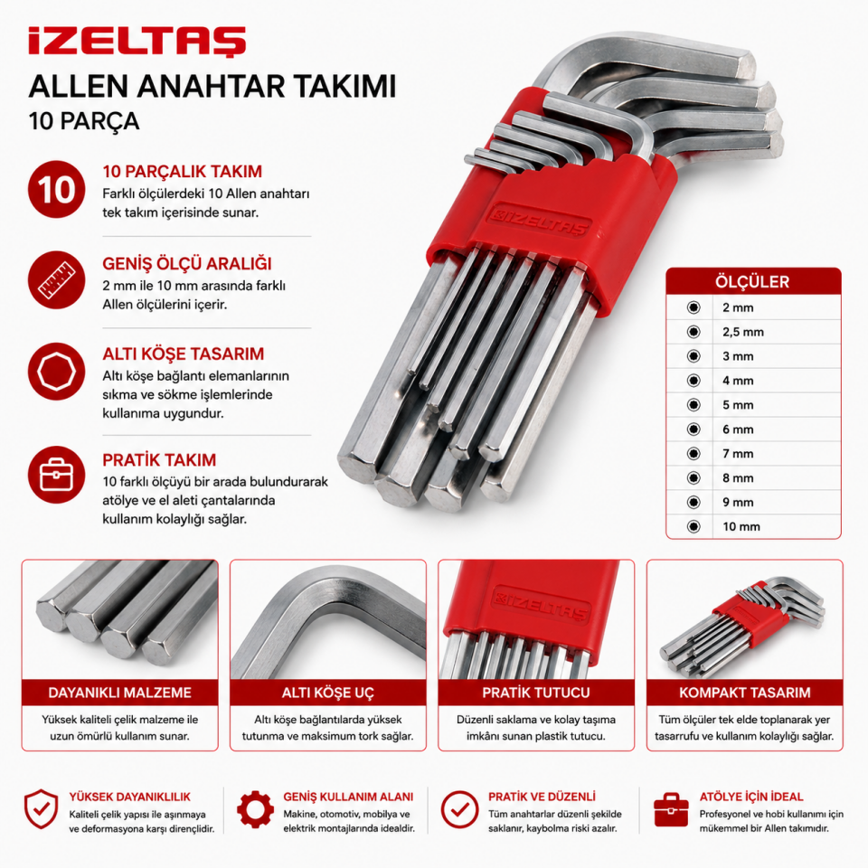 İZELTAŞ ALLEN ANAH. TAKIMI KISA 10 LU