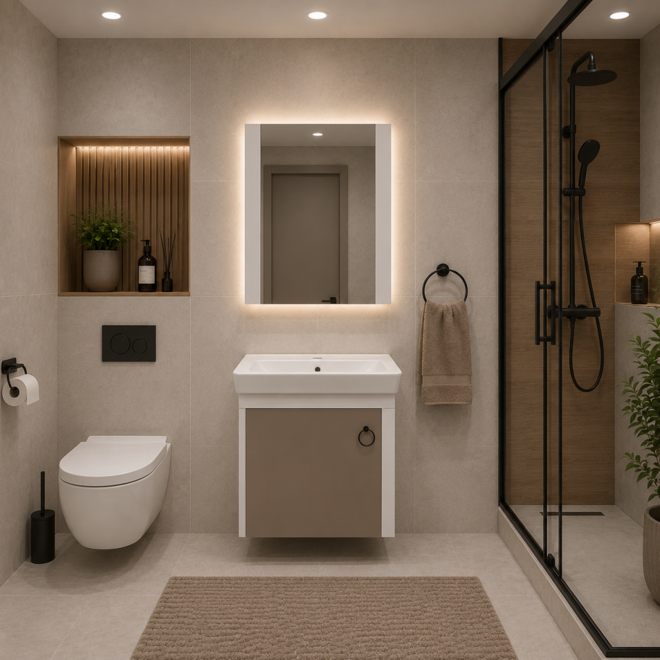 BANYO DOLABI 50 CM METEOR GRİ