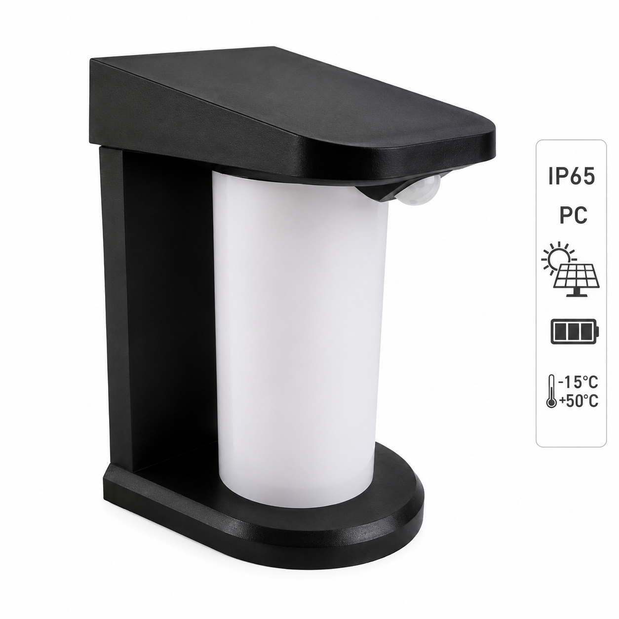 ACK SOLAR LED DUVAR APLİĞİ DİMLİ SİYAH AG60-04851