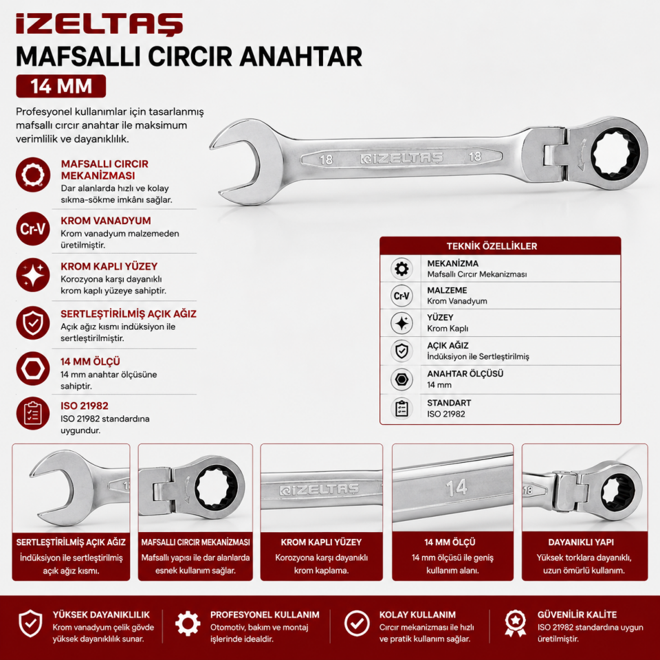 İZELTAŞ 14 MM MAFSALLI CIRCIR KOMBİNE