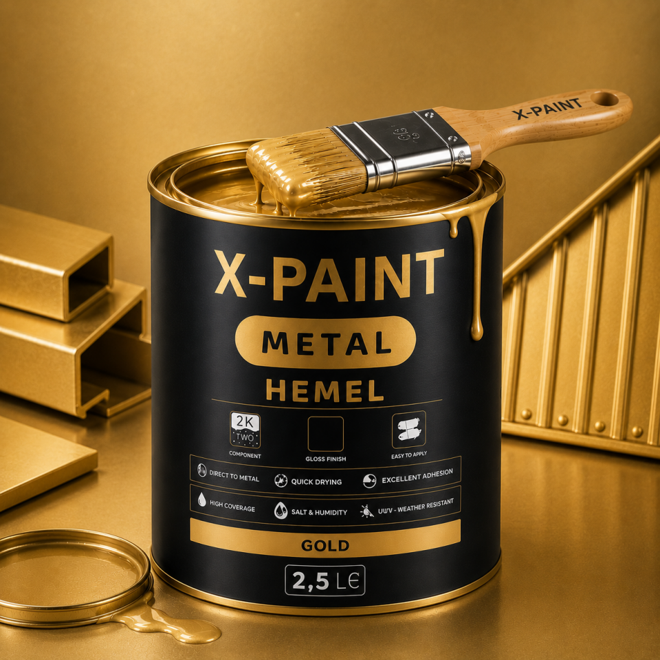 HEMEL X-PAİNT METAL GOLD 0,75 LT