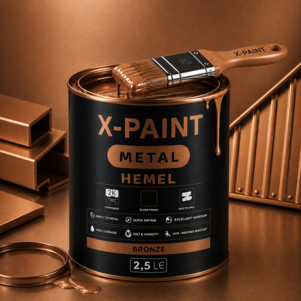 HEMEL X-PAİNT METAL BRONZE 2,5 LT