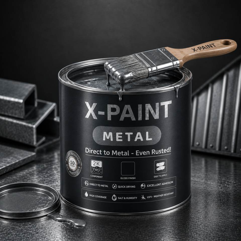 HEMEL X-PAİNT METAL METALİK GRİ 2,5 LT