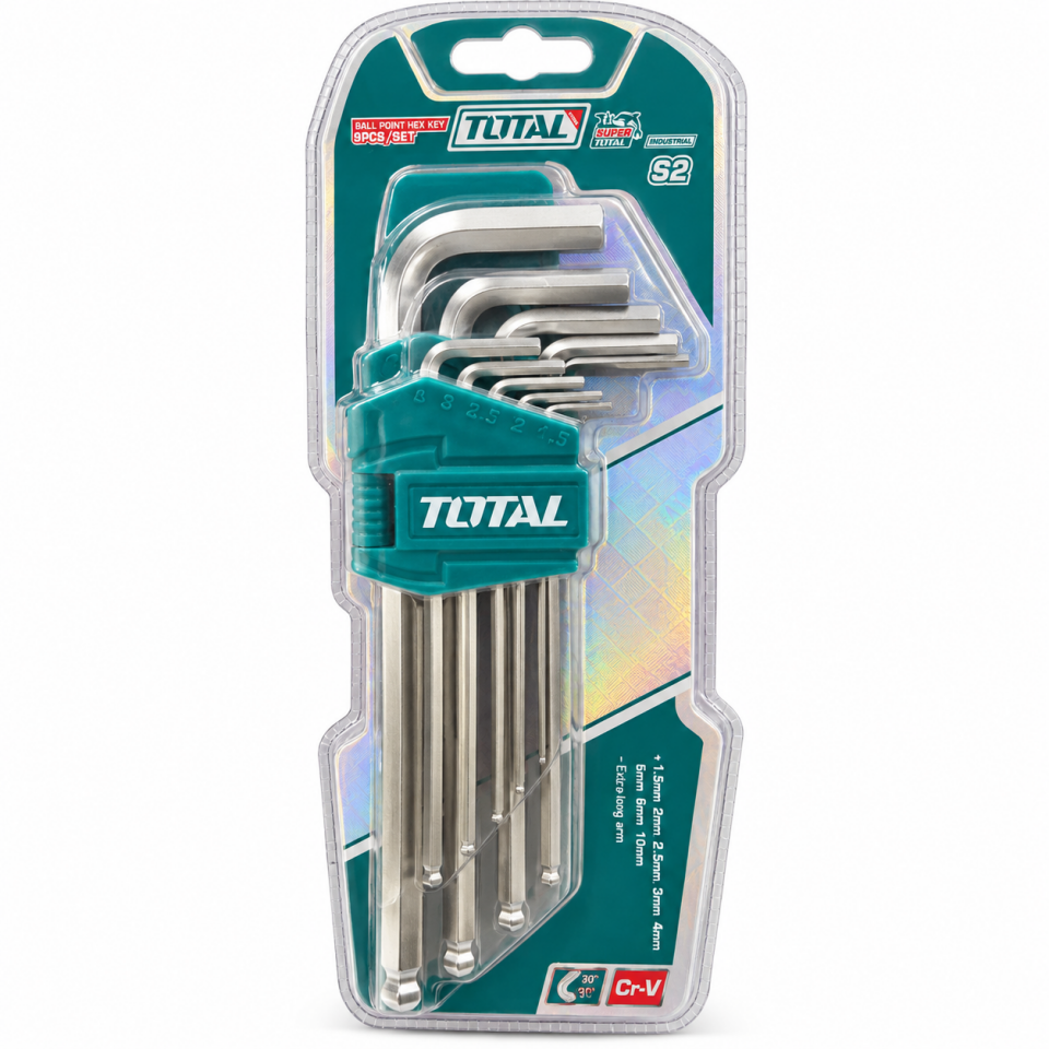 TOTAL TOP BAŞLI ALLEN ANAHTAR TAKIMI 9 PRÇ THT106292