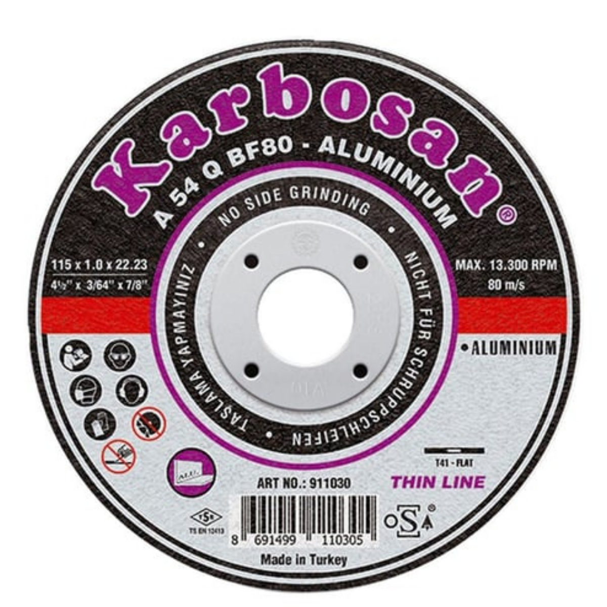 KARBOSAN ALÜMİNYUM KESİCİ 115X1.00 THIN LINE 911030