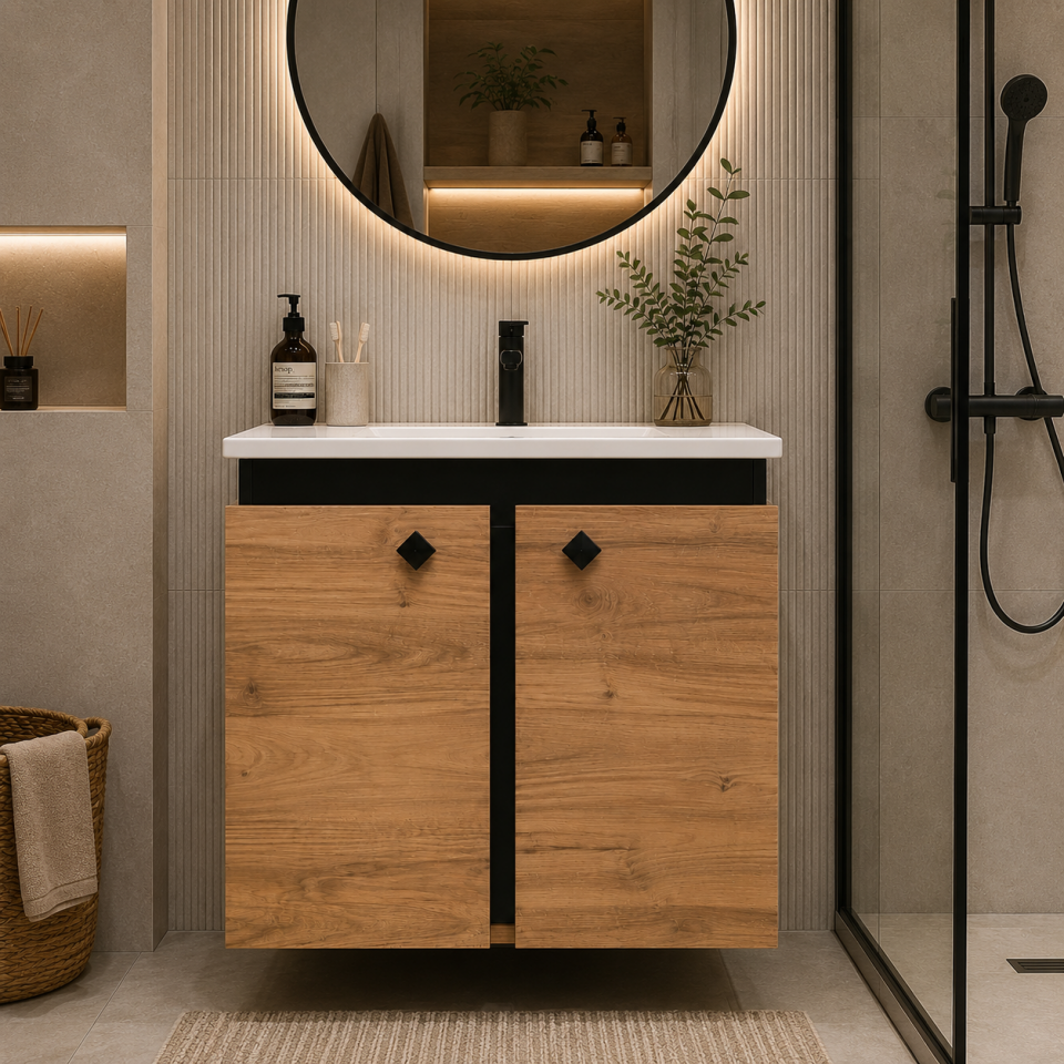 BANYO DOLABI 65 CM ANTİK ÇAM