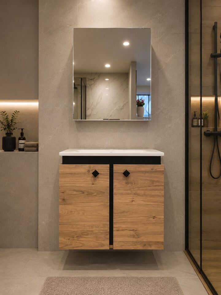 BANYO DOLABI 65 CM ANTİK ÇAM