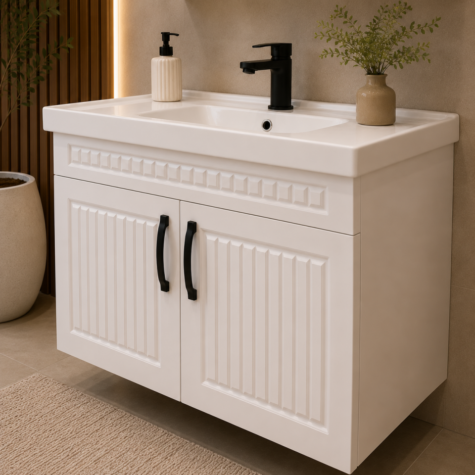 BANYO DOLABI 100 CM SOFT GRİ