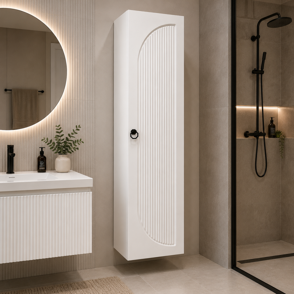 BANYO DOLABI BOY SOFT BEYAZ