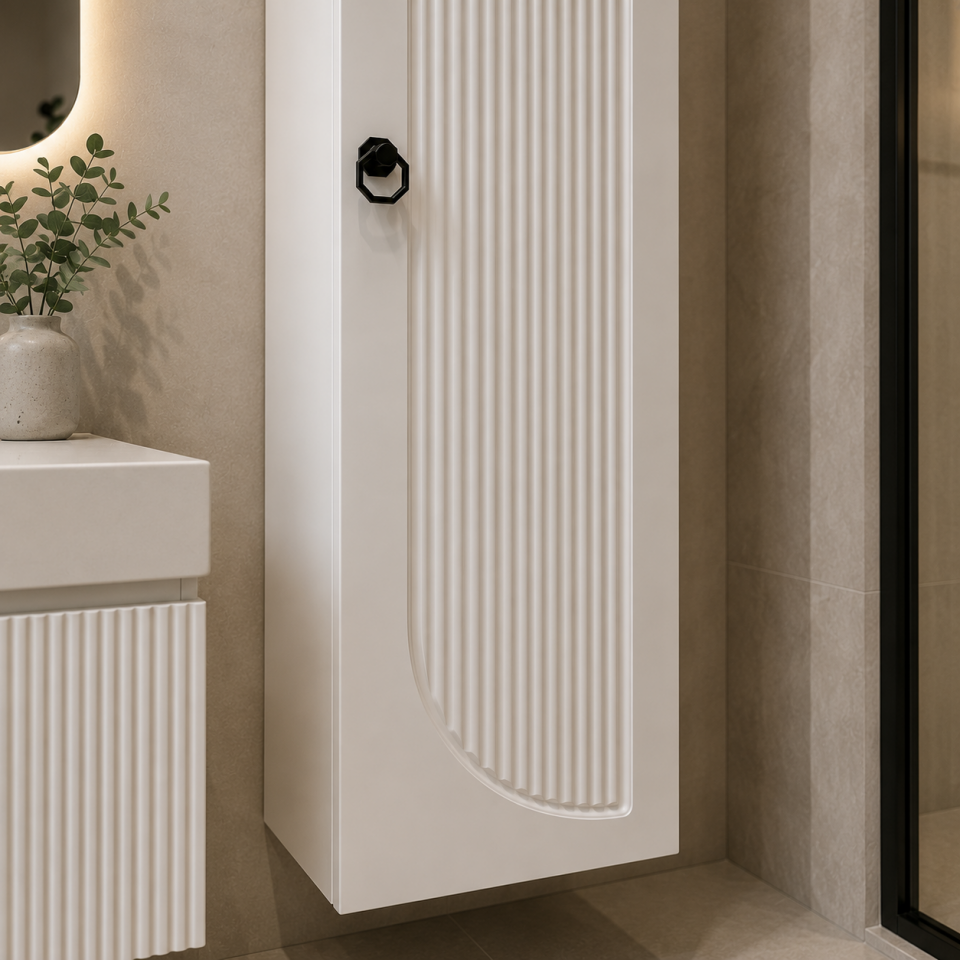 BANYO DOLABI BOY SOFT BEYAZ
