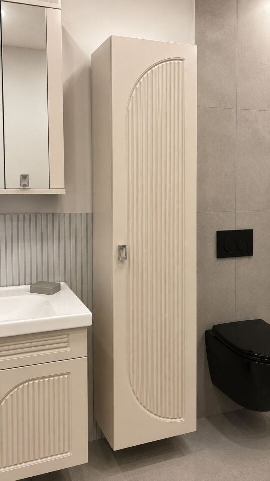BANYO DOLABI BOY SOFT BEYAZ