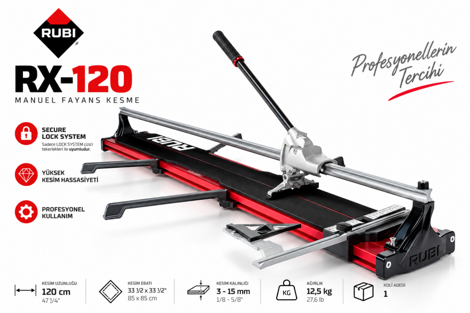 RUBİ SERAMİK KESME MAKİNASI RX-120 PLUS 120 CM